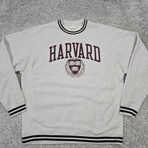 Champion Reverse Weave Sweatshirt Mens‎ Large Gray Harvard Pullover Sweater
